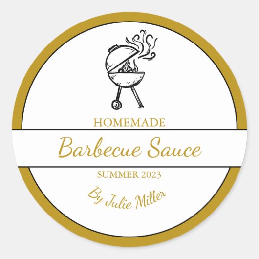 Étiquette barbecue maison Sauce barbecue (Devant)