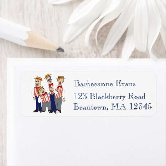 Étiquette Barbershop Quartet 4 (En situation)