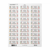 Étiquette Barbes décoratives (Feuille entière)