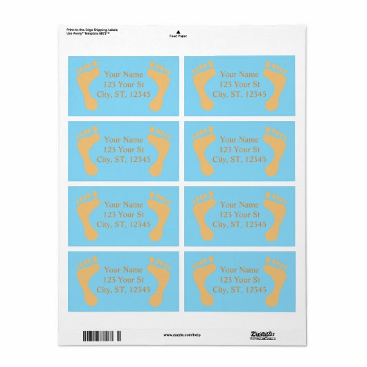 Étiquette Barefoot Beach Bum Thunder_Cove (Feuille entière)