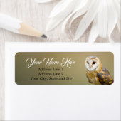Étiquette Barn Owl Adresse de retour (En situation)