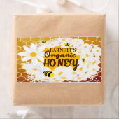 Étiquette Barnett's Organic Honey - Jars de miel (En situation)