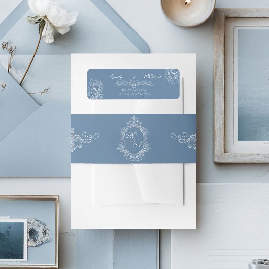 Étiquette Baroque Vintage Damask Wedding 