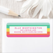 Étiquette Barrage de couleur Rainbow Sherbet personnalisé (En situation)