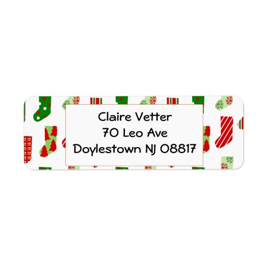 Étiquette Bas de Noël (Devant)