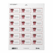 Étiquette Bas de pendaison de Noël traditionnels (Feuille entière)