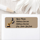 Étiquette Bas et talons de talons de talon bleu (En situation)