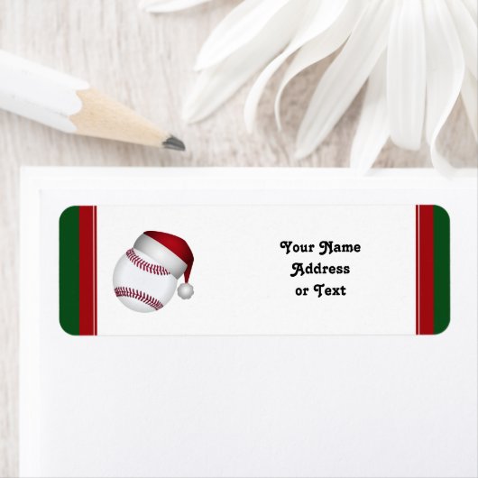 Étiquette Baseball de Noël (En situation)