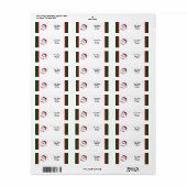 Étiquette Baseball de Noël (Feuille entière)