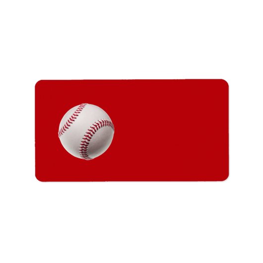 Étiquette Baseball - Sports Modèles Baseballs sur Rouge (Devant)