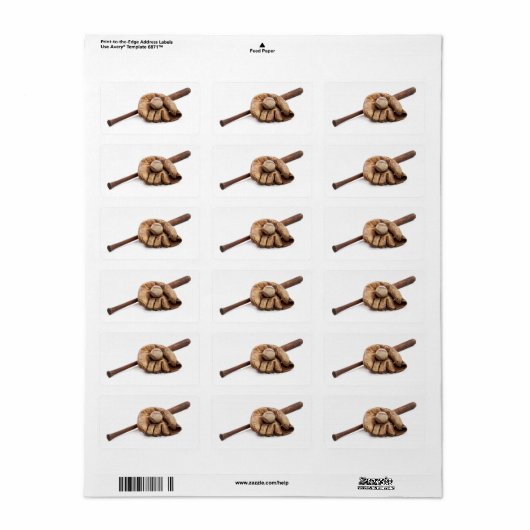 Étiquette Baseball vintage (Feuille entière)
