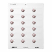 Étiquette Baseballs - Personnaliser Baseball Arrière - plan (Feuille entière)