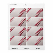 Étiquette Baseballs - Personnaliser Baseball Arrière - plan (Feuille entière)