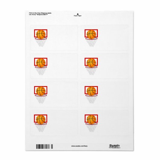 Étiquette Basket (Feuille entière)