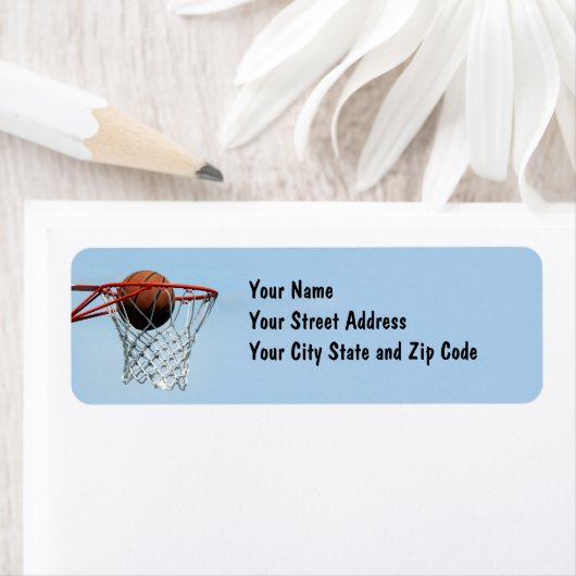 Étiquette Basket. (En situation)