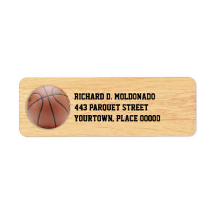 Étiquette Basket-ball sur le plancher