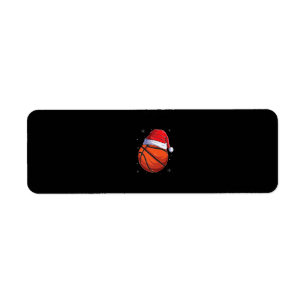 Étiquette Basket de Noël Ball Santa Hat Funny Sport Xm
