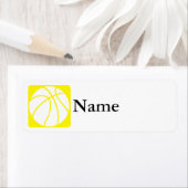 Étiquette Basket jaune (En situation)