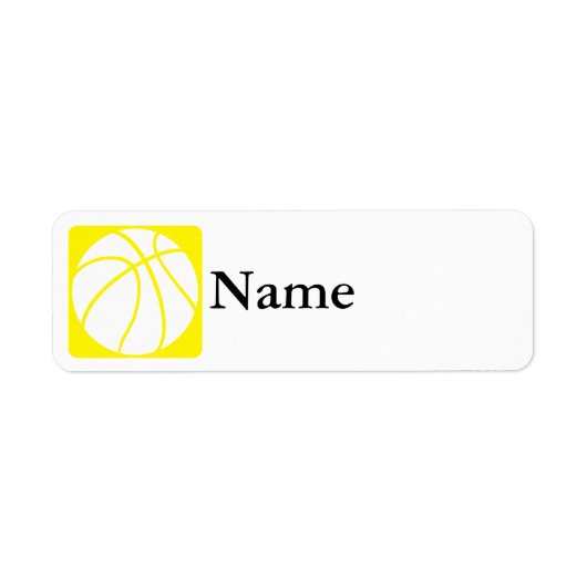 Étiquette Basket jaune (Devant)