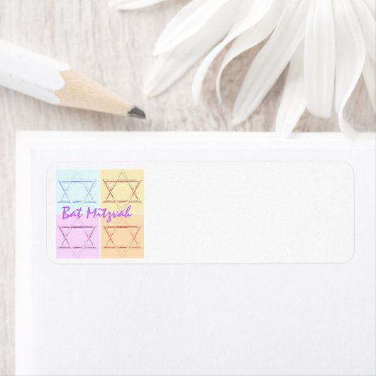 Étiquette Bat mitzvah/Étoile de David (En situation)