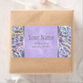 Étiquette Bat mitzvah Lavender Purple Art Design (En situation)