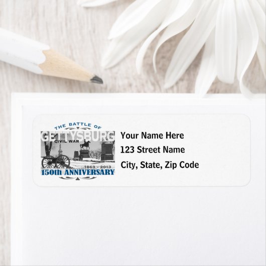 Étiquette Bataille de Gettysburg 150 ans (En situation)