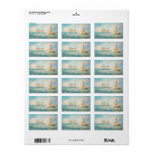 Étiquette Bateau nautique Ajouter Votre Nom Adresse De Retou (Feuille entière)