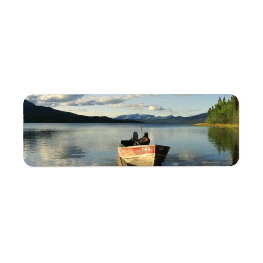 Étiquette Bateau sur le rivage (Devant)