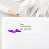 Étiquette Bateau violet à vitesse violette (En situation)