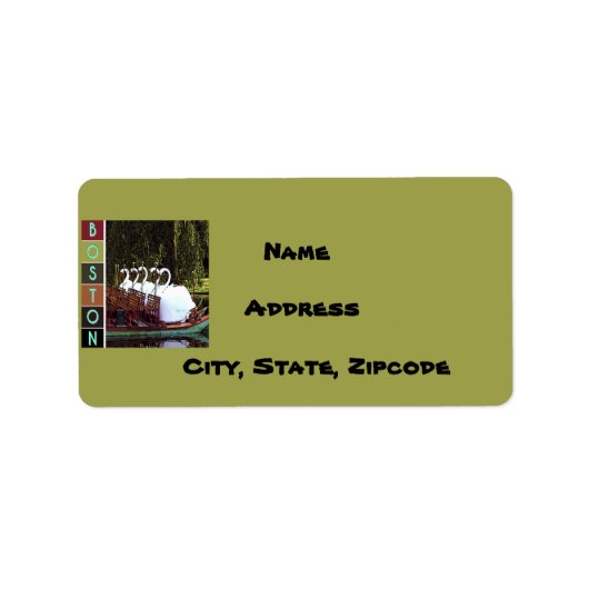 Étiquette Bateaux à cygne en été - Boston (Devant)