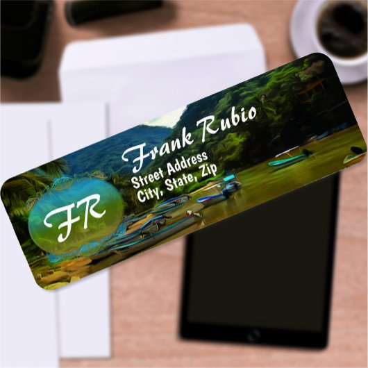 Étiquette Bateaux de pêche de la rivière Mismaloya 0344 Adre