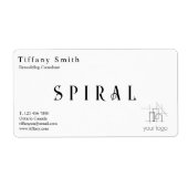 Étiquette Bâtiment Construction Entrepreneur Papier Kraft (Devant)