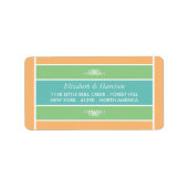 Étiquette Bâtiment Pastel moderne - Couleurs tropicales - Ma (Devant)