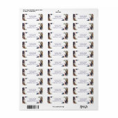 Étiquette Bâtonnet rustique couronne florale Fête des mariée (Feuille entière)