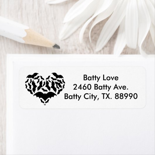 Étiquette Batty Love (En situation)