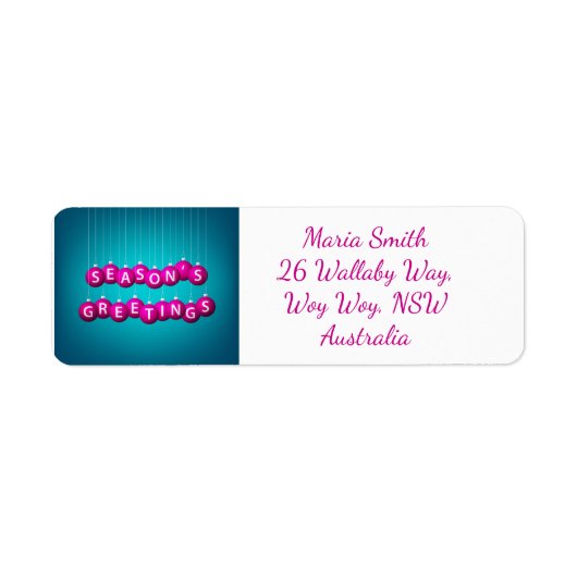 Étiquette Bauble de Noël (Devant)