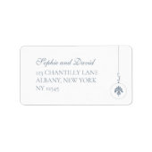 Étiquette Bauble de Noël Ornements Bleu de glace Réponse du  (Devant)