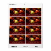 Étiquette Baubles de Noël (Feuille entière)