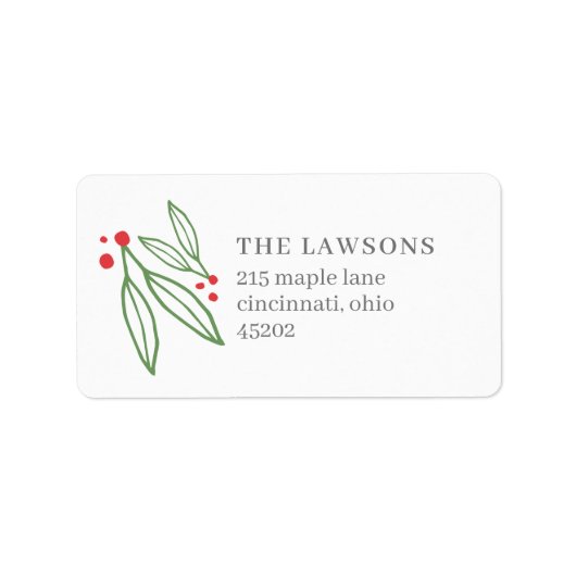 Étiquette Be Merry Holiday Return Address Label (Devant)