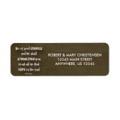 Étiquette Be of Good Courage - Psalm 31:24 (Devant)