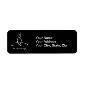 Étiquette Be The Change - Fancy style text. (Devant)