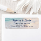 Étiquette Beach Custom Ocean Waves Sunset Adresse de retour (En situation)