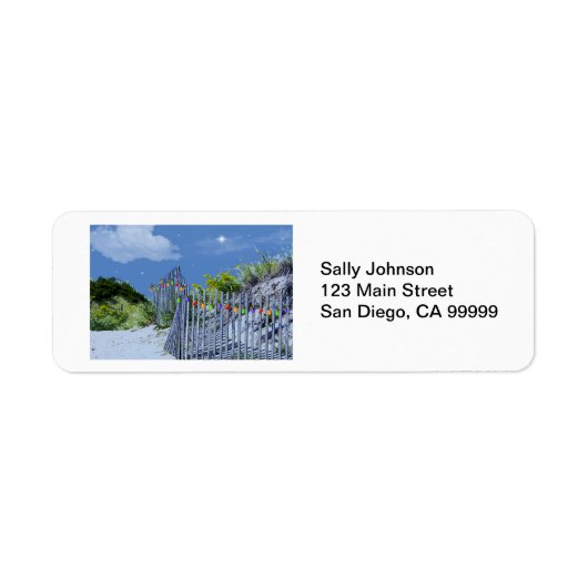 Étiquette Beach Fence & Dunes (Devant)