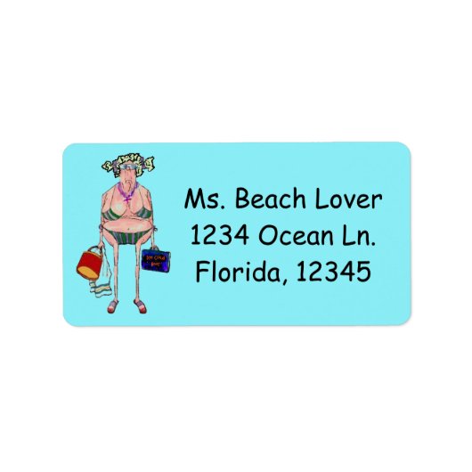 ÉTIQUETTE "BEACH LOVER" (Devant)