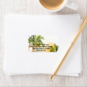 Étiquette Beach Palm Tree Adresse de retour (En situation)