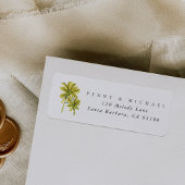 Étiquette Beach Palm Trees Tropical Return Adresse