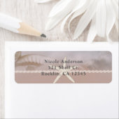 Étiquette Beach Starfish Taupe Tan Chic Elegant Wedding (En situation)