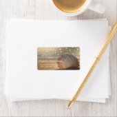 Étiquette Beach Sunset Seashell (En situation)