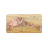 Étiquette Beach Wedding Sandy Shore (Devant)