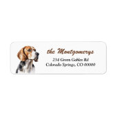 Étiquette Beagle Dog Portrait Return Address Label (Devant)